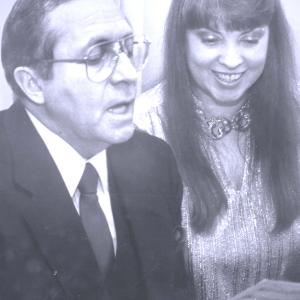 Dick Sterling and Cathy Ellis in rehearsal for Abraham  Sarah the stage version 1986