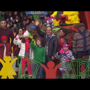 Raina Cheng & cast of Sesame Street at the 88th Macy's Thanksgiving Day Parade. 2014