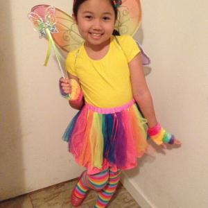 Raina Cheng, in her Rainbow Butterfly Fairy costume: Sesame Street 