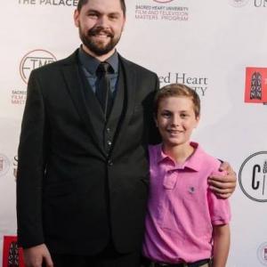 Noah at the 2014 FTMA Film Festival with Director Antonio Esposito of The Clearing