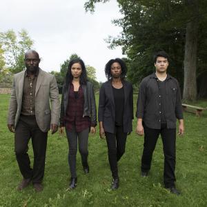 Still of Raven Dauda Jimmy JeanLouis Timothy Lai and Nesta Cooper in Heroes Reborn 2015