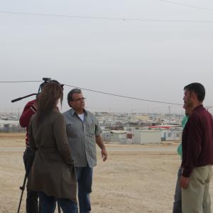 Director George Nemeh at Za'atari Syrian Refugee Camp 