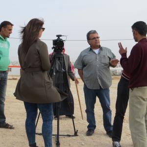 Producer Director George Nemeh at Syrian Zaatari Refugee Camp in AmmanJordan Filming a Historical documentary