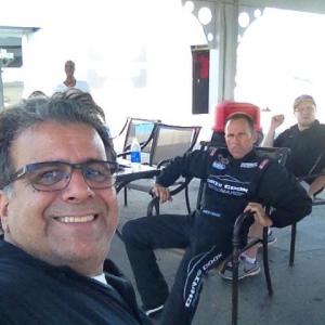 EP + Co Director George Nemeh with professional race car driver and driving instructor on location for the 