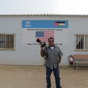 Director Filmmaker George Nemeh capturing and making history at the ZAATARI SYRIAN REFUGEE CAMP In Amman Jordan camp is an hour away north from the capital ! But at the same token its a heart felt situations !