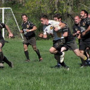 Troy Musil playing Rugby