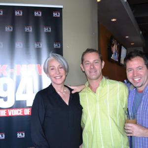 ArtistActress Corinne Dodge with myself and radio superstar Kevin Holmes of the Bill Feingold Show