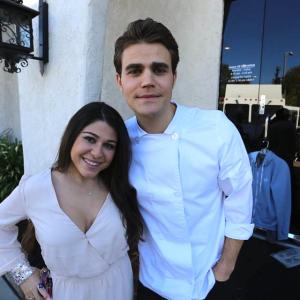 Stephanie Shamie and Paul Wesley on the set of Mothers and Daughters