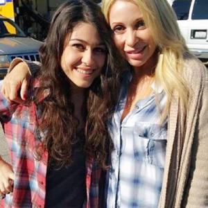 Stephanie Shamie on set of Mothers and Daughters with Elizabeth EG Daily