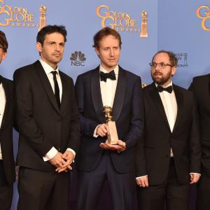 Gábor Rajna, Gábor Sipos, László Nemes, Géza Röhrig and Levente Molnár at event of 73rd Golden Globe Awards (2016)