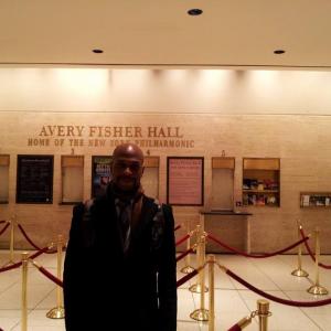 Gregory at Avery Fisher Hall, Lincoln Center for an evening of Beethoven's Symphony #9.