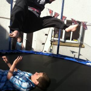 Wrestling training with kids at home