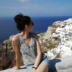Oksana Belousova Santorini Greece