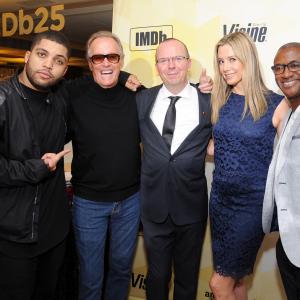 Mira Sorvino Peter Fonda Tommy Davidson Col Needham and OShea Jackson Jr at event of IMDb on the Scene 2015