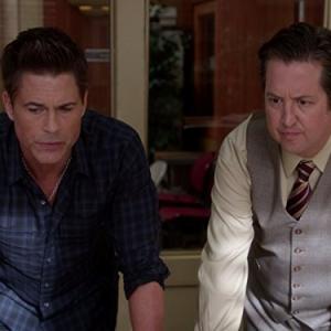 Still of Rob Lowe and Steve Little in The Grinder 2015