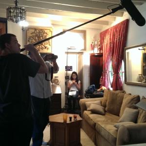 Lauran de Winter filming tv-series 
