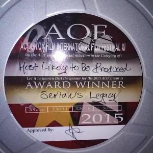 AWARDED the Most Likely To Be Produced Award at the 2015 Action on Film Festival on September 24, 2015.