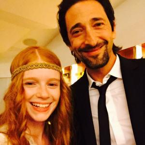 Tribeca premiere  red carpet  actress Hannah McCloud and academy award winner Adrian Brody