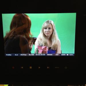 On set for Lipstick Liberal's 