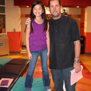 Riley Go and Director Sean Lambert on the set of Nickelodeons Bella and the Bulldogs