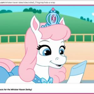 Riley Go voices the character of Bibbidy Cinderellas pet pony for Disney Palace Pets Whisker Haven Tales