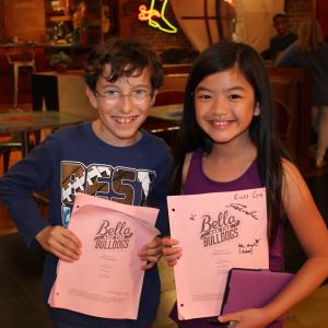 Cole Sand and Riley Go on the set of Nickelodeon's Bella and the Bulldogs.