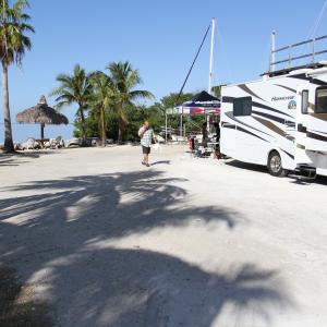 Actor Mecca aka Grimo Marcelin by our production truck And I On the Opposite Shore on Gilberts Resort Key Largo FL