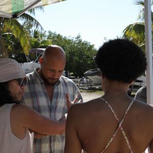 Directing actors Mecca aka Grimo Marcelin and Madeystsha Altidor Lamarre And I On the Opposite Shore Key Largo FL