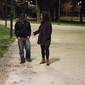 Directing Frederick Martin in When in Milan working title at Parc Sempione Milan Italy