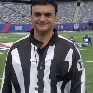 Football referee- commercial shoot at Giants MetLife Stadium