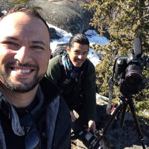 Way Up North selfie with codirector Hermon Farahi Yellowknife NWT May 2014