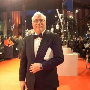 BAFTA awards red carpet, nominated for British Academy Award for Best Original Screenplay