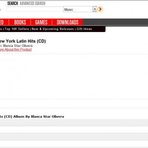Blanca Star Olivera  on Tower Records Store USA CD New York Latin Hits