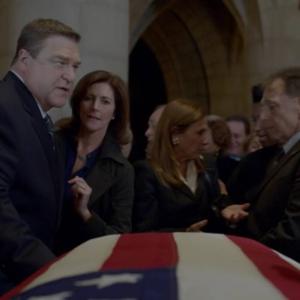 John Goodman opposite Thomas D.Weaver on location in NYC on the set of ALPHA HOUSE 2013