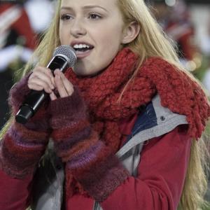 Singing the National Anthem at the Northern Illinois University football game 1114