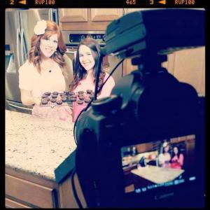 Lauren on set for Baking with Melissa for ehow.com