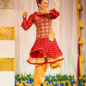 PERFORMING AN INDIAN FOLK DANCE FOR MISS INDIA WORLDWIDE