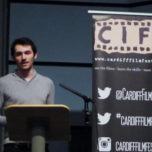 Adam Stephen Kelly at the 2015 Cardiff Independent Film Festival.