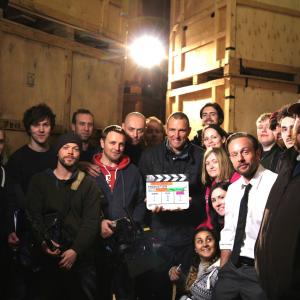 Adam Stephen Kelly with cast and crew of Kill Kane