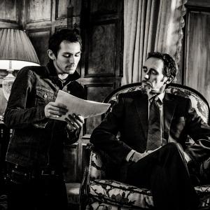Adam Stephen Kelly and Guy Henry on the set of Done In.