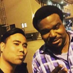 With Craig Robinson on the set of Mr Robinson at Universal