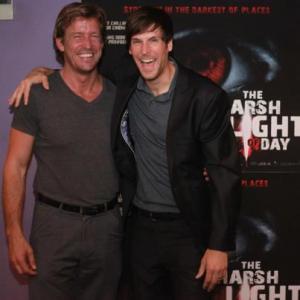 Dan Richardson with Giles Alderson at the UK premiere of The Harsh Light Of Day