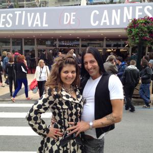 Filmmaker Patricia Chica and actor Richard Cardinal at the Cannes Film Festival.
