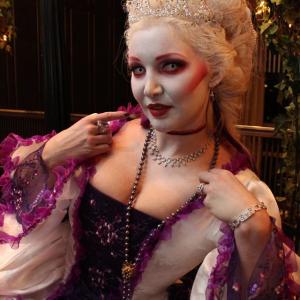 Halloween Hostess costume was ghostly version of Marie Antoniette Party was The Poison of Paris