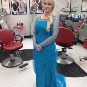 As Elsa from Frozen Halloween 2014