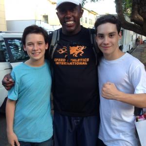 The two actors who played young Louie Zamperini (CJ Valleroy) and Pete Zamperini (John D'Leo). I had the pleasure to training these two stars for the running scenes. Two great positive individuals. We was celebrating CJ's birthday.