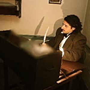 Actor Tristan LaurencePerez as Edgar Allan Poe in The Fools of El Dorado