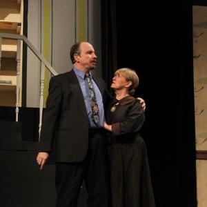 Steven Brown as Willem ten Boom and Renee Marchand as Corrie ten Boom in Stained Glass Theatres production of The Hiding Place
