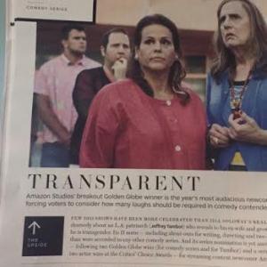 Hollywood Reporter August 2015 Transparent has 12 Emmy Nominations!!!