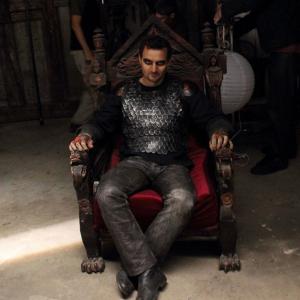 On set of Dralien Taking over the throne